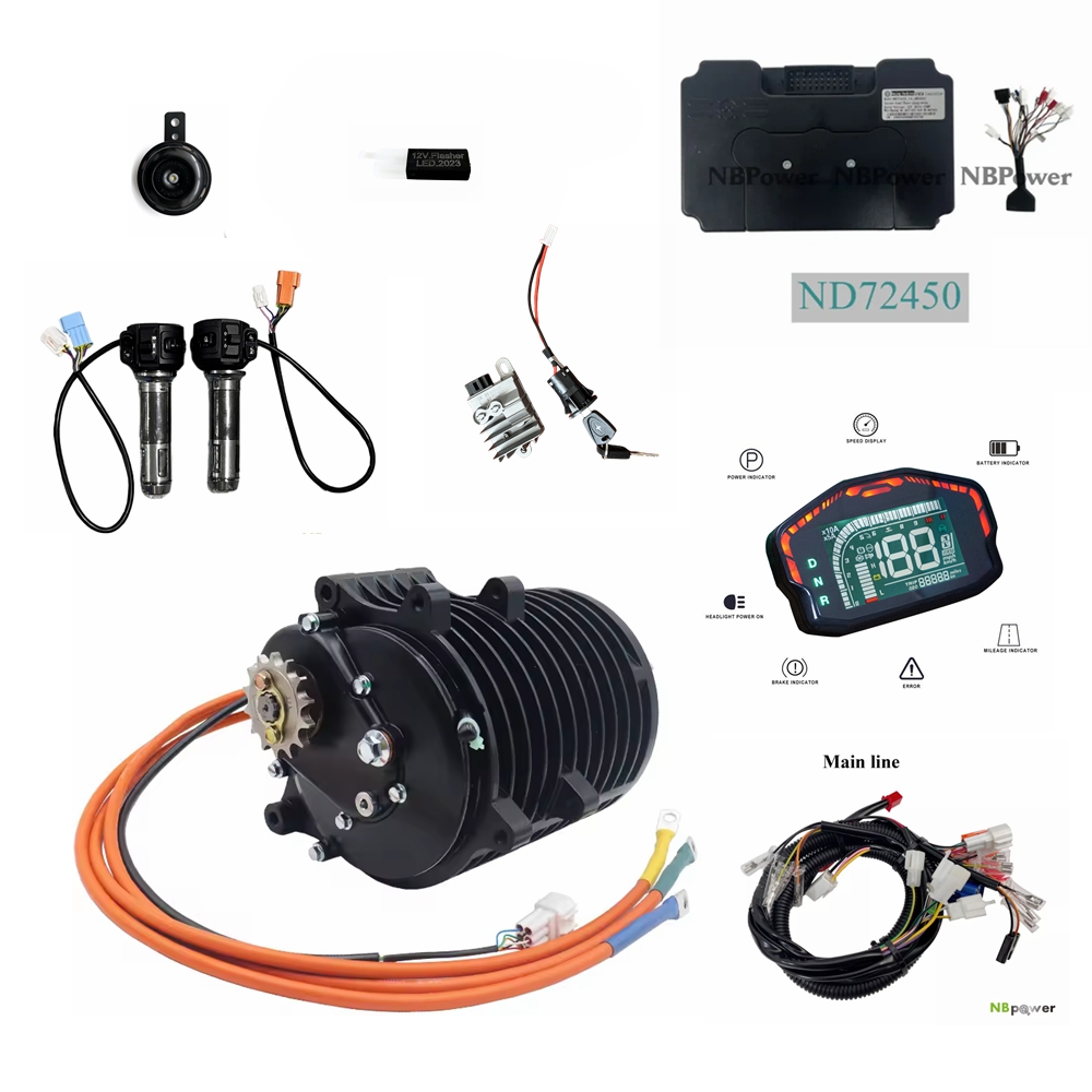 Mid Drive Motor Kit 72V 3000W - Zestaw do konwersji motocykla elektrycznego QS