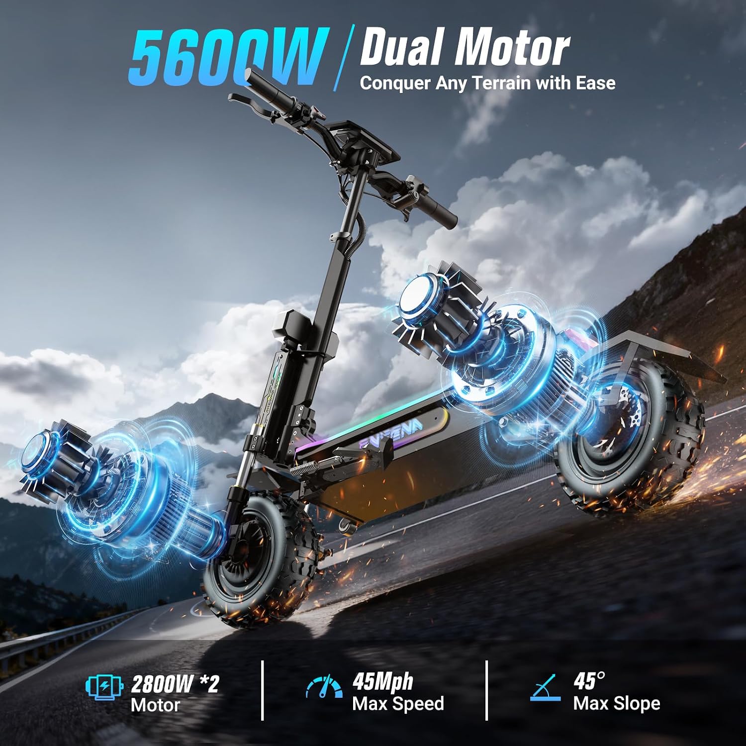 Hulajnogi elektryczne dla doro – 60V 5600W Dual Motor Electric Scooter recenzja i cena