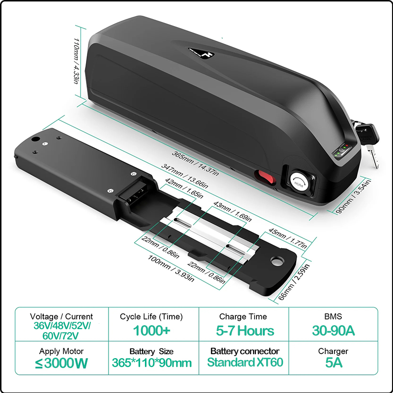 Akumulator do e-bike'a 48V 50A – 60V 30Ah Electric Scooter Battery recenzja i cena