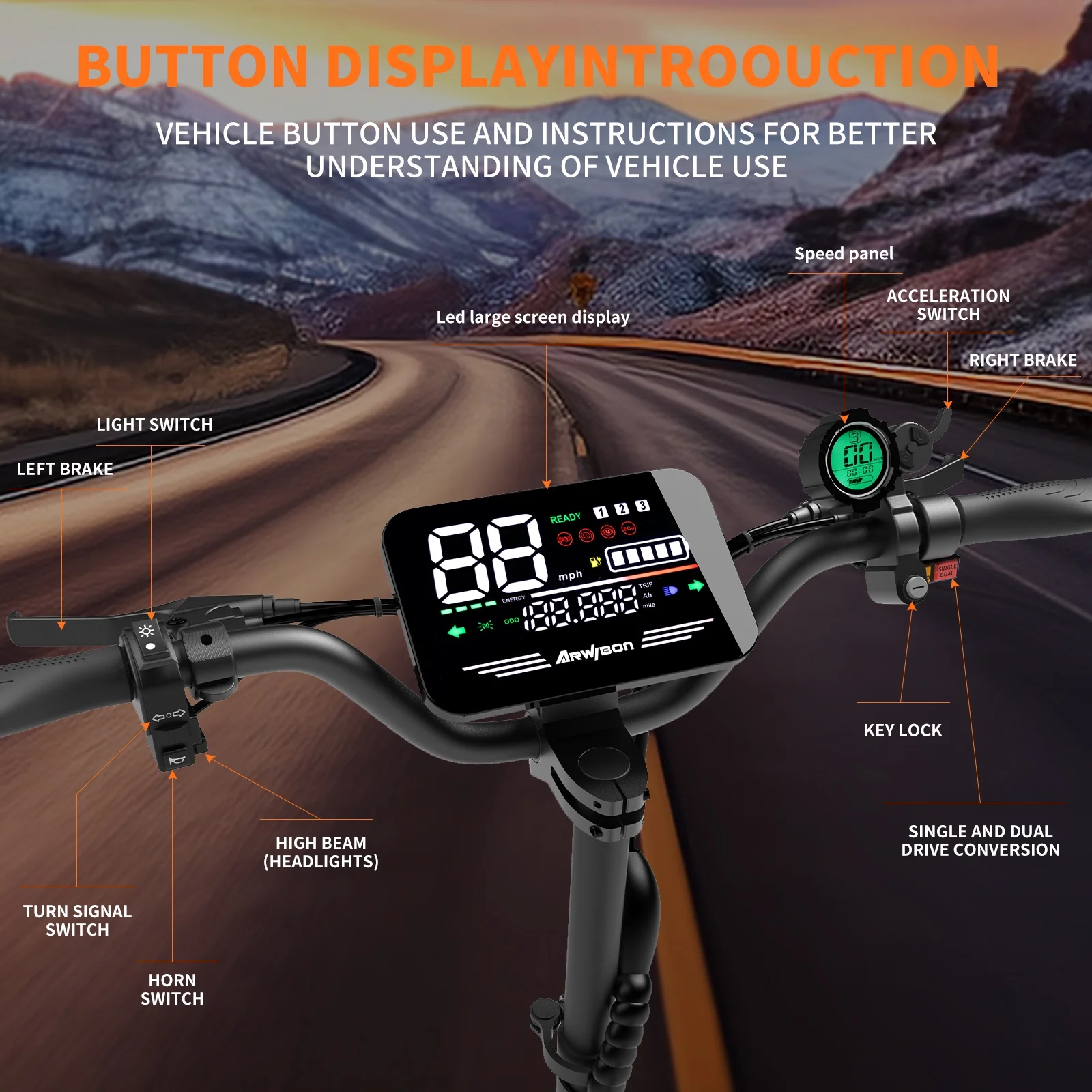 Hulajnoga elektryczna Arwibon  – 60V 5600W Dual Motor Electric Scooter recenzja i cena
